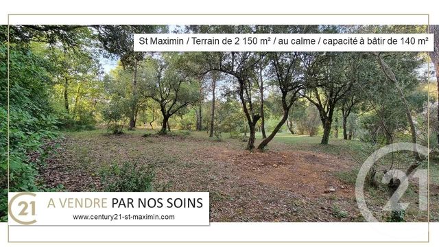 terrain à vendre - 2150.0 m2 - ST MAXIMIN LA STE BAUME - 83 - PROVENCE-ALPES-COTE-D-AZUR - Century 21 Agence Millénium